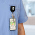 Heavy Duty Retractable Badge Reel with RFID Blocking Holder - Identity Stronghold Multi Card Holder for Two Badges