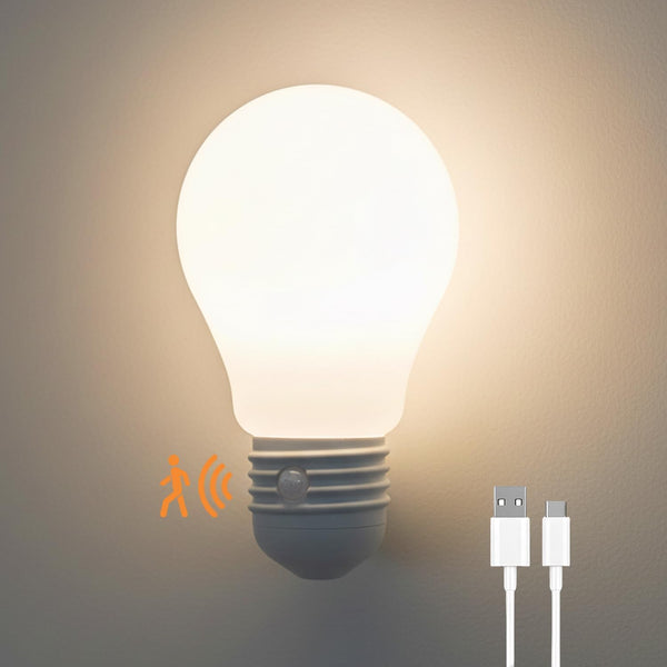 limijos Motion Sensor Closet Light Rechargeable, Battery Operated Hallway Night Light Stick On,