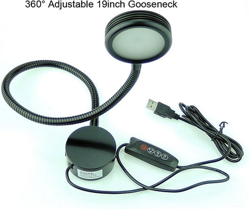 3 10 Dimmable QUANS Color Changeable Level Flexible Gooseneck Wall Mount Mounted Bedside Reading LED Light Lamp