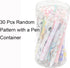 YIKANGHENG 30 Pcs Fine Point Cute Pens With a Pen Holder, 0.5mm 30 Different Random Styles Black Ink Kawaii Gel Pens for Office, Study, Gift and Home Supplies (30) by YIKANGHENG