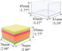 Non Sticky Notes with Clear Memo Holder / 3x3 Inch Blank Note Cube Refill / 500 Sheets Loose Paper for Office Desk