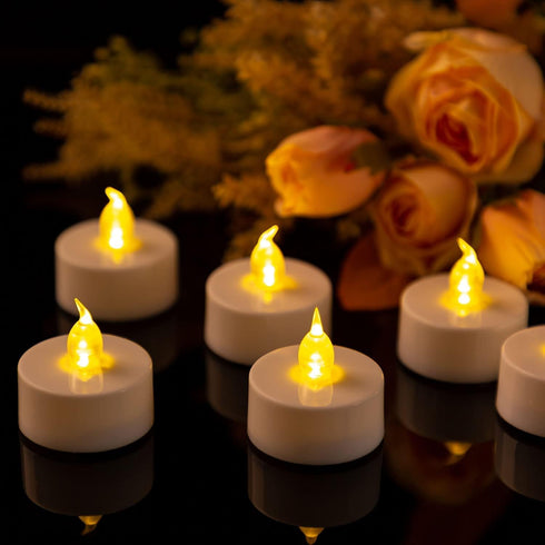 400+Hours,Battery (5pcs) Hanzim Tea Light Candles with Remote Control,Flickering Flameless LED Candle,Long Lasting