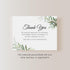 5.5x4.25 Personalized Greenery Donation Thank You Cards with Envelopes, Flat Thank You For Your Donation Notecards