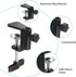 LifCratms (12mm/0.47" C-Clamp Base Stand Mounting Accessory, Metal Black Table Mount Desk Light Holder for Desktop Lamp