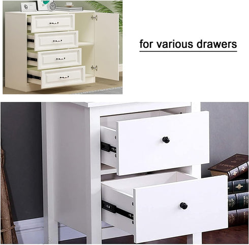 V3VOGUE Full Extension Drawer Slides - Ball Bearing Slides,with Self Tapping Screws/Simple Installation,Heavy Duty