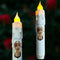 Primitive Battery Tapered Candles, Decorative Flameless Flickering Taper Candles with Timer, 6.75 Inch