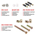 Hilitchi 125 Pcs 3 in 1 Cam Fitting with Dowel, Pre-inserted Nut, Zinc Plated Hex Drive Socket Cap Furniture