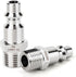 GASHER 5PCS Industrial Air Plug, 304 Stainless Steel 1/4"NPT Male High Flow Pneumatic Plugs