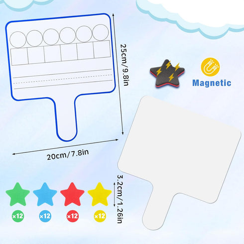 Seajan 12 Set Back to School Magnetic Dry Erase Board, Science of Reading Manipulatives for Preschool Classroom