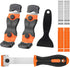 Razor Blade Scraper Tool Set, 4 Pack Paint Scrapers with 30 Plastic