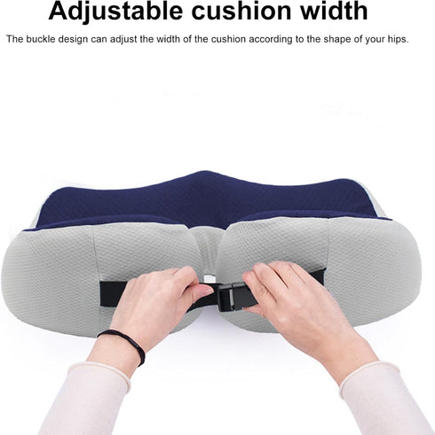 wicoanox Innovation Donut Pillow Hemorrhoids Scientific Center Hole & U-Shaped Cutout, Memory Foam Support Soft Fleece