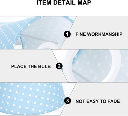 LIFKOME 6.29X5.11X3.54In Polka Dot Cloth Lampshade Fabric Lamp Cover for Wall Floor Table Lamps Soft Light Diffuser