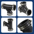 Supply Giant 6I78 Flexible Tee Coupling, Black, 1.9" Inner Diameter for 1-1/2" Nominal Pipe with Stainless Steel Clamps