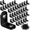 FATLODA 40PCS L Bracket, Metal Black Corner Brace, Stainless Steel Joint Right Angle