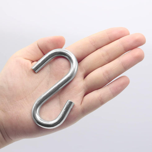Bathonly 2 Packs S Hooks, Heavy Duty 3 Inch Rustproof Large S Hooks for Hanging Kitchenware, Load Capacity 550 LBS