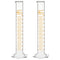 stonylab Graduated Cylinder, 2-Pack B Grade Borosilicate Glass Cylinder, 100 ml with Stable Hexagonal Base