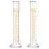 stonylab Graduated Cylinder, 2-Pack B Grade Borosilicate Glass Cylinder, 100 ml with Stable Hexagonal Base