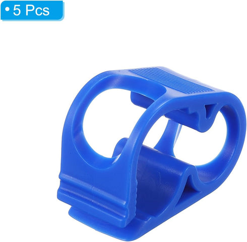 PATIKIL 5Pcs Plastic Tube Tubing Clamps, Adjustable 1/4" - 1/2" Tube OD Hose Clamp Clip for Laboratory Pinch Valve, Blue