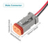 AITRIP 6 kit 2Pin Way Electrical Wire Connector, 2Way DT Automotive Waterproof Electrical Connector Male Female Plug Wiring Harness with 16AWG Cable Wire for Car Truck Motorcycle Marine-2pin