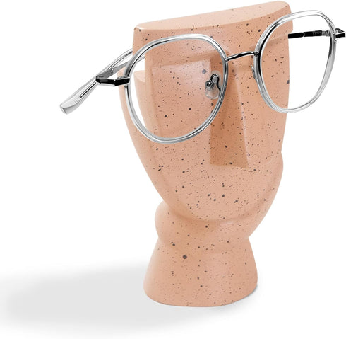 KYIEN Funny Face Eyeglasses Holder Stand for Nightstand Office Desk,Thinking Man Head Shape