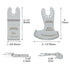 Diamond Oscillating Tool Blade Set, Multi Tool Mortar Cutting Saw Blades Precise for Grout Removal, 4-Pack