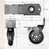 1600 LBSSet 4 Brake360 4inchs) Side Mount Plate Caster Wheels - Thickened L-Shaped Mounting Heavy Duty