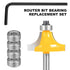 Set 3/16 1/2 Sets 10Pcs Router Bit Bearings Router Bit Bearings Replacement Top Bearing Replacement Kit | Interior Dia: