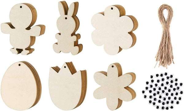 Cakina Chandelier Crystals Lamp 6pc Wooden Festival Pendant Easter Wooden Crafts Easter Egg