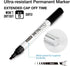 ZEYAR Permanent Markers, Chisel Tip Medium Point, Waterproof & Smear Proof Ink, Quick Drying (3 Black, 1 Blue, 1 Red, 1