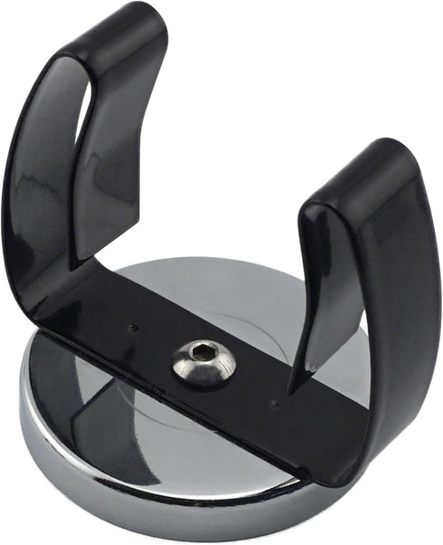 Master Magnetics Ceramic Round Base Magnet with Black Spring Clamp, 2-Pack, 35 lb Pull Each