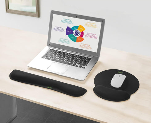Ergonomic Mouse Pad with Wrist Rest - Premium Memory Foam Keyboard and Mouse Wrist Rest Pads Set for Comfortable Typing