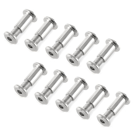 Jersvimc 10 Pair(20 M6x16mm M6 Countersunk Piece) Hex Drive Socket Cap Bolt with Allen Wrench, Silver Furniture