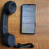 Wireless Retro Telephone Handset and Radiation-Proof Headset Receivers for Mobile Phone, Comfortable Call, Black