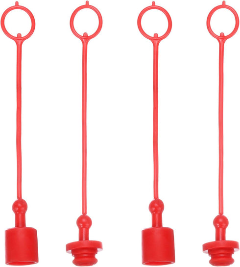 PATIKIL 3/8" ISO 16028 Hydraulic Coupler Male Dust Cap and Female Plug Cover, 2 Set with Retention Ring