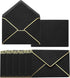 PATIKIL 100 Pack 5 x 7 A7 Card Christmas Envelopes V Flap with Gold Border for Office, Wedding Gift Cards, Invitations,