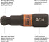 Ball End Hex Bit Set - Railer 1 Inch Impact Driver 20pc Hex Bit Set with Bit Holder & Carabiner, Premium S2 Steel
