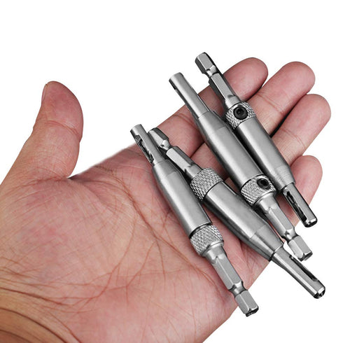 AFUNTA 8 pcs Center Drill Bit Sets with Automatic Center Punch, Self Centering Hinge Tapper for Woodworking