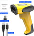 alacrity 2.4GHz 1D 2D Wireless & Bluetooth Handheld Barcode Scanner, Triple Mode USB Laser Scanning Gun for Android iOS