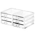 Desktop Storage Drawers, Rectangular Plastic Makeup Storage with 6 Drawers, Pull Out Small Craft Storage Case