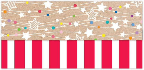 CTP Krafty Pop Colorful Kraft Stars on Strings Bulletin Board Border, Creative Teaching Press