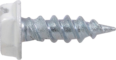 HILLMAN 35263 White Painted Hex Washer-Head Self-Piercing Screws (#7 x 1/2") - 100 Pieces