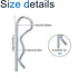 INCREWAY Hair Pin Clips - 10 Pack 5/32 x 2-15/16-Inch Spring Steel Zinc Plated R Clips Cotter Pin
