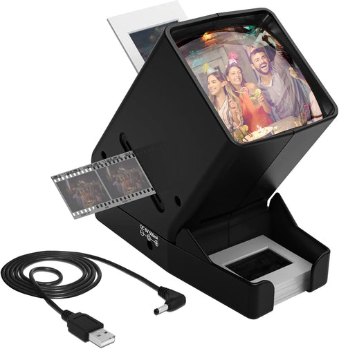 CAMEDAFLX SV-3 35mm Slide & Film Viewer-Slide Viewer with 3X Magnification and LED-Lighted