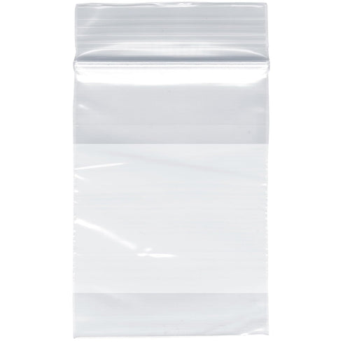 Plymor 2" x 3" Reclosable Plastic Bags, 2 Mil, Pack of 500