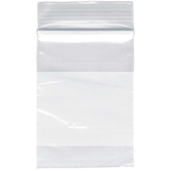 Plymor 2" x 3" Reclosable Plastic Bags, 2 Mil, Pack of 500
