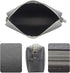 Enyuwlcm Stylish Simple Waterproof Pencil Bag, Small Square Fabric Pencil Case Black and Gray 2 Pack