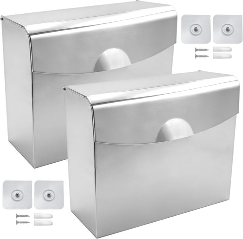 Sanitary Napkin Receptacle Wall Mounted, 2 Pack Stainless Steel Feminine Hygiene Disposal