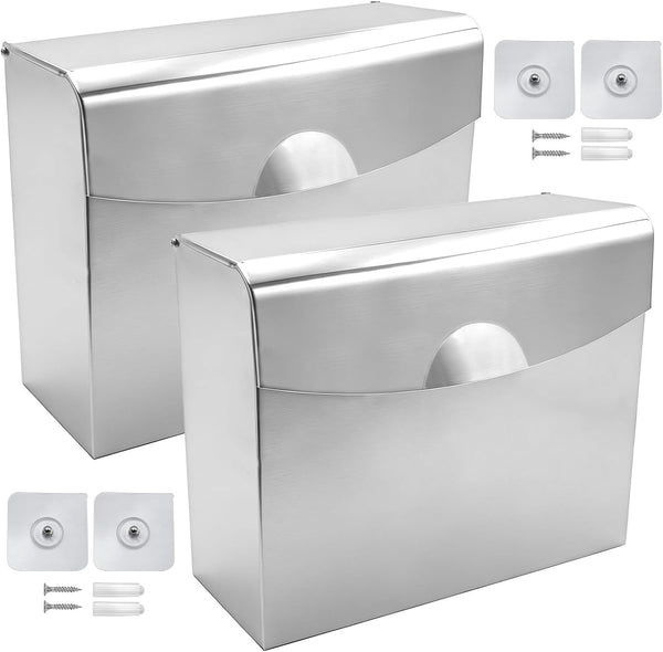 Sanitary Napkin Receptacle Wall Mounted, 2 Pack Stainless Steel Feminine Hygiene Disposal