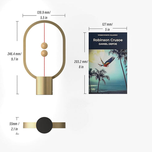 3 Bedroom Lamps - Mini Balance Lamp, Bedside Lamp, Nightstand Lamp, Level Brightness Plug in Night Light for Home