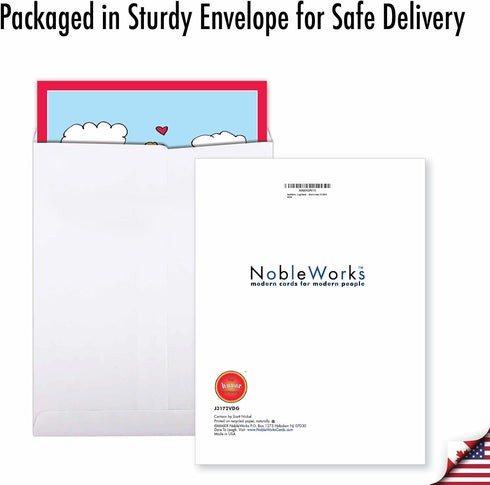 NobleWorks Large Valentines Day Card Funny (8.5 x 11 Inch), Vday Humor Big Greeting Notecard for Valentine